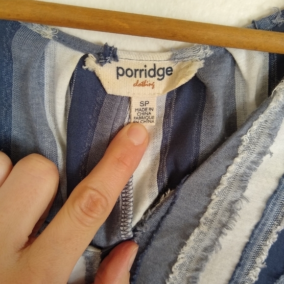 SALE 🛍️ 𝅺Anthropologie PORRIDGE CLOTHING Textured Striped Dress Womens size S - Picture 5 of 8